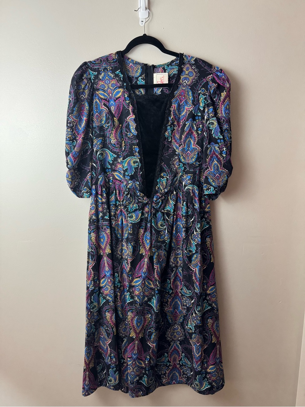 Vintage Eber San Francisco Cottagecore Floral Pattern Prairie Dress Size 11/12